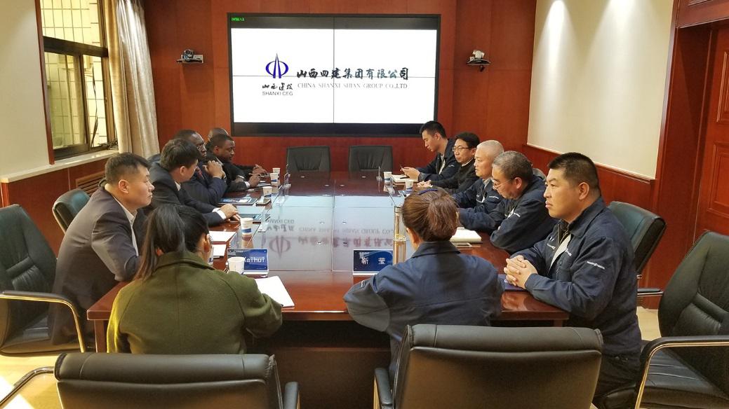 中非友好國際工程咨詢（北京）有限公司及非洲三國駐華使館官員在山西建投四建集團參觀考察
