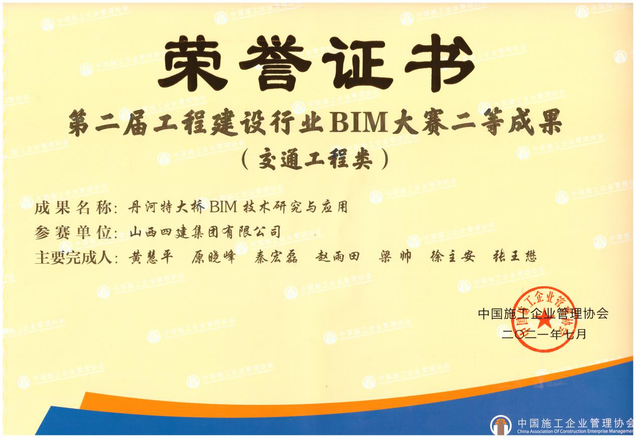 山西建投四建集團在第二屆工程建設行業(yè)BIM大賽上獲得2項榮譽