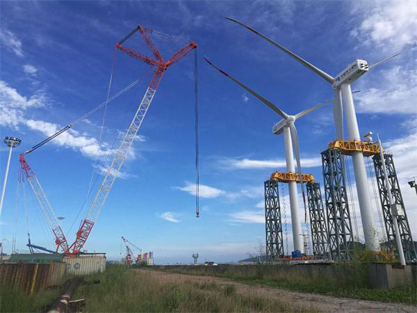 “啟航”海上風(fēng)電——山西建工安裝集團珠海桂山項目3MW海上風(fēng)機吊裝正式啟動