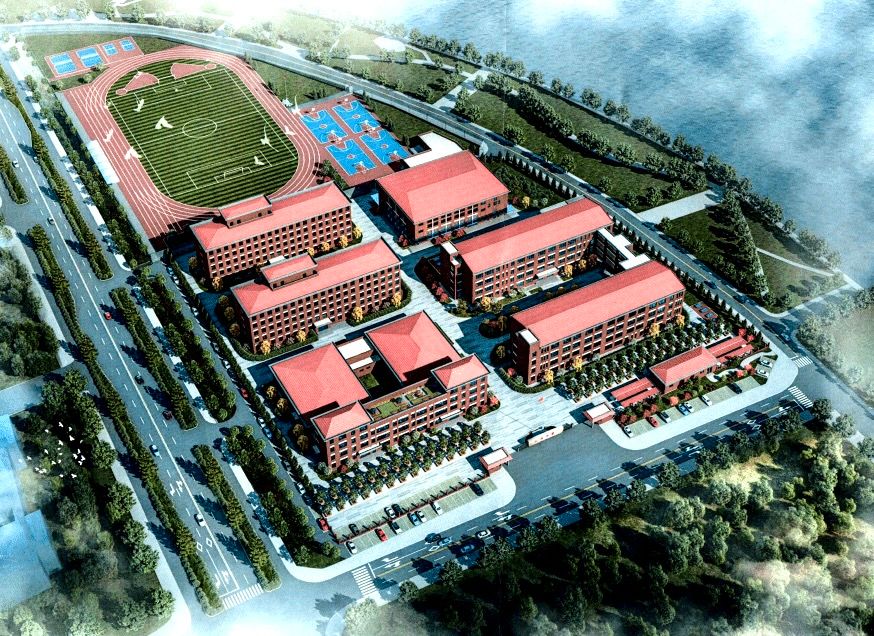 山西建投四建集團沁源縣沁河中學建設(shè)項目綜合樓封頂